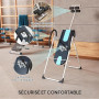 HOMCOM Table d'inversion de Musculation Pliable Ceinture de sécurité réglable Acier Coloris Argent Noir