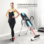 HOMCOM Table d'inversion de Musculation Pliable Ceinture de sécurité réglable Acier Coloris Argent Noir