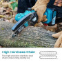 SEESII Mini Tronçonneuse à Batterie 2x4000mAh, 6 Pouces Tronçonneuse Électrique sans Fil avec Injecteur de Lubrifiant et Chaîne