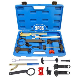 PARAOUTIL Kit Calage Distribution Moteur, 9 Pièces Outil Calage Arbre a Came Distribution Compatible avec VW, avec Seat, avec Sk