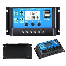 Y&H 30A contrôleur de charge solaire panneau solaire 12V/24V contrôleur de charge intelligent avec 5V contrôle de la minuterie,
