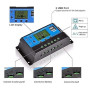 Y&H 30A contrôleur de charge solaire panneau solaire 12V/24V contrôleur de charge intelligent avec 5V contrôle de la minuterie,