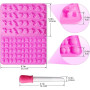 Moule Silicone Bonbon, 5 Pcs Mini Moules à Bonbons Gommeux, Moule En GeléE Plateaux, Moules En Silicone De Qualité Alimentaire A