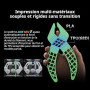 Anycubic Kobra X Imprimante 3D Multicolore, Impression Multifilament Souple et Rigide, Nivellement Automatique Amélioré, Impress
