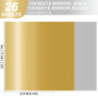 Papier cartonné miroir doré et argenté A4 – 26 feuilles (13 dorées + 13 argentées), 250 g/m², métallisé, réfléchissant, pour déc