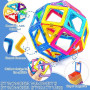 Vautvis Construction Magnetique Enfant, 61 Pièces Bloc de Construction Magnétique, Jeu de Aimantés, Jeu de Construction Magnétiq