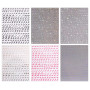 JMEOWIO Paillettes Vieille Lettre Stickers Ongles Nail Art 6 Feuilles Autocollants Ongles Autoadhésif Deco Ongle Nail Art Design