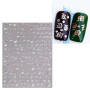 JMEOWIO Paillettes Vieille Lettre Stickers Ongles Nail Art 6 Feuilles Autocollants Ongles Autoadhésif Deco Ongle Nail Art Design