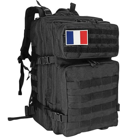 Oreunik Sac à dos Tactique Militaire 45L Sac à dos Molle Etanche Grand pack d'assaut pour le Trekking en Plein Air, le Camping,