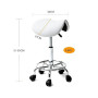 Alightup Tabouret de Bureau Tabouret à roulettes Professionnel Rotation à 360° Chaise a Roulette Salon de Massage Cuisine Bureau