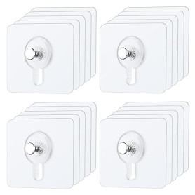 Lot de 20 Adhésif Accroche Tableau Sans Percer, Accroche Cadre Fixation Murale, Attache Cadre Adhésif Crochets pour Accroche Cad