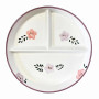 DouYuan Assiette 3 Compartiments Régime Ceramique, Assiette Reequilibrage Alimentaire Porcelaine, Assiettes Divisées pour La Per