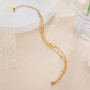 VASSAGO Bracelet trèfle à quatre feuilles en acier inoxydable pour femme - Bracelet porte-bonheur en forme de trèfle à quatre fe