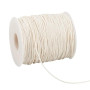 PandaHall 91m 1 mm Fil de Coton ciré Cordon en Coton ciré tressé pour Bracelet, Collier, Bijoux, Artisanat, Perles, Vieille Dent
