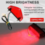 Smbxjer Feu Arrière Moto LED Rouge, Phare Stop Freinage Universel 12V, Signal d'Avertissement Étanche Haute Luminosité avec Boît