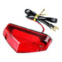 Smbxjer Feu Arrière Moto LED Rouge, Phare Stop Freinage Universel 12V, Signal d'Avertissement Étanche Haute Luminosité avec Boît