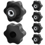 Caianwin 6 Pièces Ecrou à PoignéE En éToile M8 DiamèTre ExtéRieur 50mm Vis MoletéE Filetage Moleté Bouton De Serrage Pour Machin