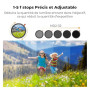 K&F CONCEPT Filtre 62mm ND2-32 Variable et Polarisant CPL et Black-Mist 1/4 3 en 1 pour Objectif Appareil Photo