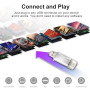 Clé USB C 128GB 2-en-1 Dual Connector OTG 128GB Type C Metal Flash pour Smartphone/TV/PC MacBook Pro(Argent)