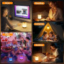 Lampe de Chevet Tactile Intensité Variable, 5 Modes & 256 Couleurs RVB Changement Veilleuse Bébé Enfants Adulte, Lampe d'allaite