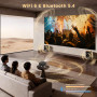 Videoprojecteur 4K【2026 GTV/1er Mini Ultra Courte】 Retroprojecteur Apps Officiell, AutoFocus/Keystone 1080P,1600 Hte luminosité 