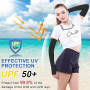 beister Manchon de Bras Homme & Femme, Anti-UV Protection UPF 50+ Manche Bras Avec Trou pour Le Pouce Antidérapants Cooling Manc