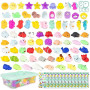 BONNYCO Mochi Squishy Kawaii Cadeau Anniversaire Enfants Invites, Pack 80 Cadeaux Anniversaire Invités Enfant. Petit Jouet Pinat