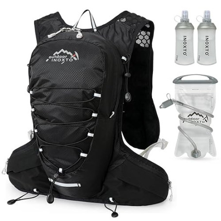 INOXTO Sac d'hydratation léger 5L,adapté à la randonnée en Plein air,Marathon, compétition Cycliste, Gilet d'hydratation d'alpin