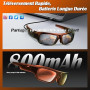 Chujianxi Lunettes avec Caméra 4K, Innovantes High-Tech Lunettes Camera de Sport pour l'extérieur, Lunettes de Soleil Vidéo avec
