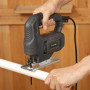 GALAX PRO Scie Sauteuse 400W, 3000 RPM, Coupe biseau à -45°/+45°, bouton de verrouillage, incluant des lames pour le bois et le 