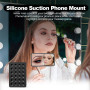 Lot de 2 ventouses en Silicone, Support de téléphone Portable à Ventouse carrée, en Silicone unilatéral, Convient pour Les télép