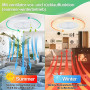 Vigevee 80W Ventilateur de Plafond avec éclairage, LED Variable Lumière du Ventilateur Mode été Hiver, avec Télécommande et APP,