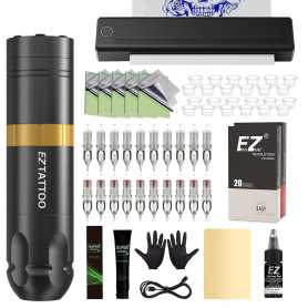 Thermocopieur Tatouage Kit - Machine a Tatouer Kit Complet avec Imprimante Tatouage, Machine Tatouage Professionnel, 20pièces Ai