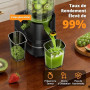 AIRMSEN Extracteur de Jus à Froid Avec Goulotte Extra Large de 147 Mm, Capacité de 2,1 L, Extracteur de Jus pour Fruits et Légum
