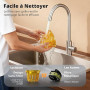 AIRMSEN Extracteur de Jus à Froid Avec Goulotte Extra Large de 147 Mm, Capacité de 2,1 L, Extracteur de Jus pour Fruits et Légum