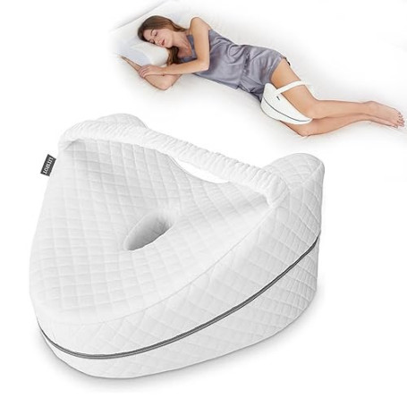 LITSPOT Oreiller de Jambe Oreiller de Genou Ergonomique avec Mousse à Mémoire de Forme pour Dormir pour Soulager la Pression - H