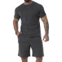 KUYIGO Short et chemise d'été pour homme - 2 pièces - Style décontracté - Respirant