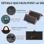 DOKIO 300W Kit Panneau solaire PLIABLE portable MONOcristallin avec 2 ports USB Pour Plein air