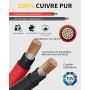 enernova Y Type Connecteur Solar, 4mm²-6mm² Y Connecteurs Câble Solaire, IP68 Étanche Câble Panneau Solaire, 30A DC1500V pour Pa