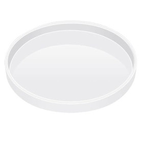 ANBOO Moule en silicone époxy de 30 cm - Grand plateau rond en silicone - Moule de table en résine époxy pour rivière café burea