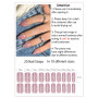 Œil de chat rose Autocollant Ongle Gel UV, 20pcs Film pour Ongles Autoadhésif Pour Nail Art