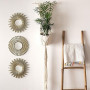 BONNYCO Miroir Murale 3 Pièces. Miroir Rond Soleil pour Decoration Murale dans Maison, Salon et Chambre. Ornements Accrocher au