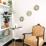 BONNYCO Miroir Murale 3 Pièces. Miroir Rond Soleil pour Decoration Murale dans Maison, Salon et Chambre. Ornements Accrocher au