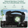 LC-dolida Bambou Masque de Sommeil Écouteur Bluetooth 5.4, 3D Masque de Nuit en Coton Bambou | Écouteurs de Sommeil Zero et 100%