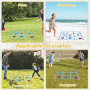 Jeu Géant de Morpion et Puissance 4 1.2m avec Sacs de Lancer - Jeux Extérieur pour Adulte et Enfant, pour Jardin, Plage, Camping