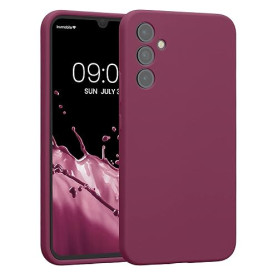 kwmobile Housse Compatible avec Samsung Galaxy A34 5G Coque - Housse de téléphone Protection Souple en TPU Silicone - Bordeaux V