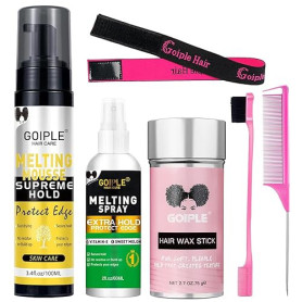 Lace Melting Spray Lace Melt Mousse et de Maintien de la Dentelle, Adhésif pour Cheveux Sans Colle pour Perruques, Spray de Fusi