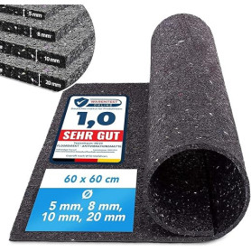Casa Pura | Tapis anti-vibrations qui absorbe les vibrations et le bruit, découpable | Produit de qualité fabriqué en Allemagne
