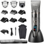 Hatteker Tondeuse Cheveux Professionnelle Sans Fil Barbe Hommes Rasoir Corps Tondeuse de Précision Imperméable 3 en 1