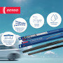 DENSO Balai d'essuie-glace hybride (DU-040L) 400mm, pour véhicules à gauche, silencieux et durable, avec un design aérodynamique
